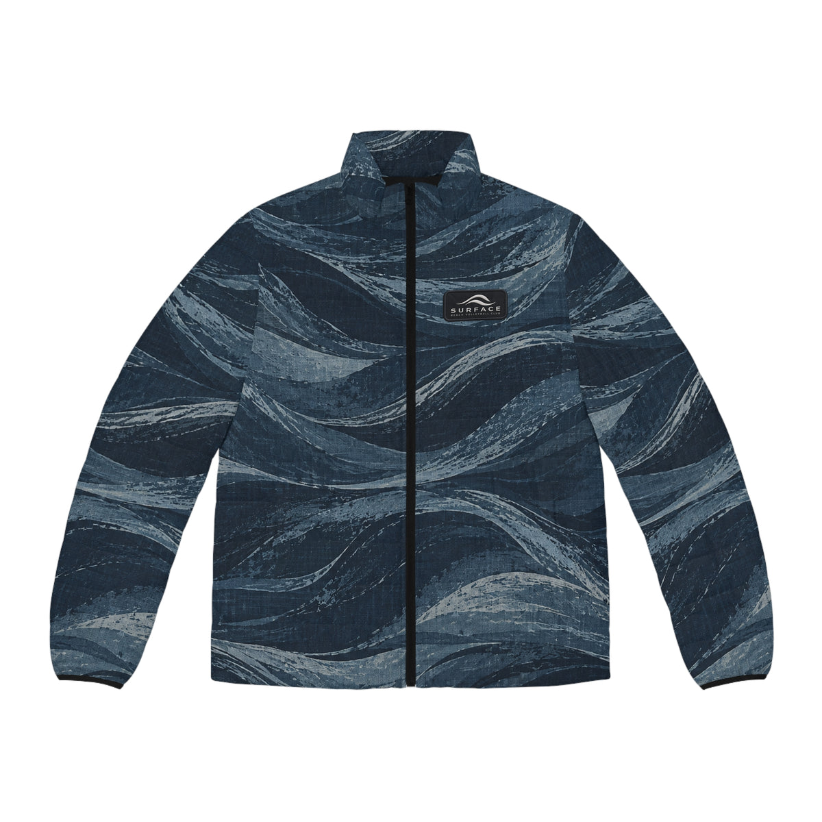 Surface Beach Volleyball Club Men’s Abstract Wave Print Puffer Jacket AOP