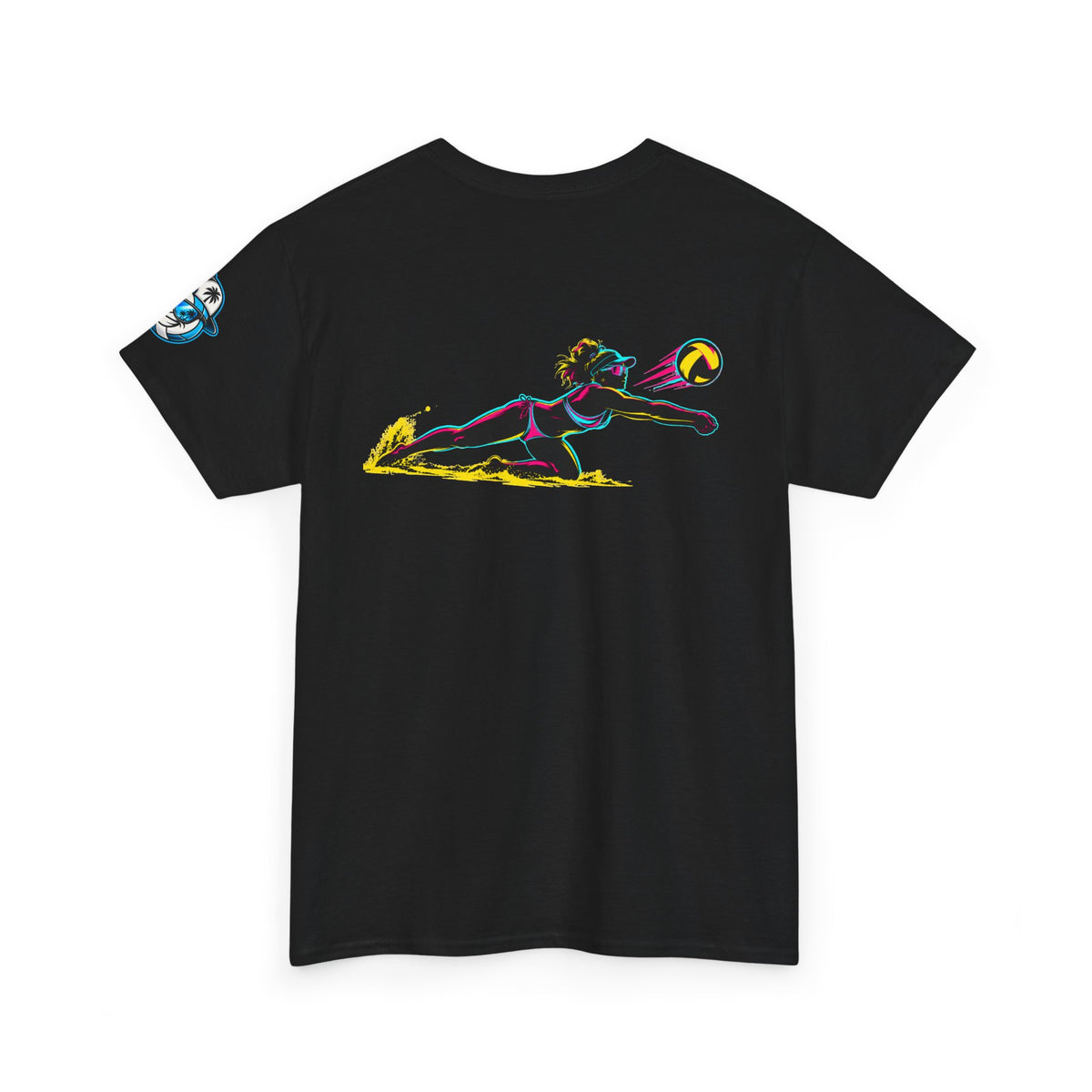 Beach Volleyball Tee — "Surface" Club Surf Sun Graphic Shirt