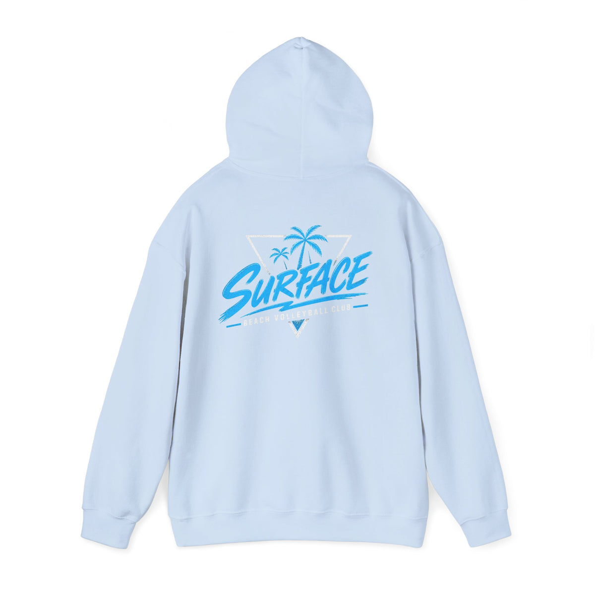 Surface Palm Tree Hoodie — Retro Beach Surf Graphic Hoodie
