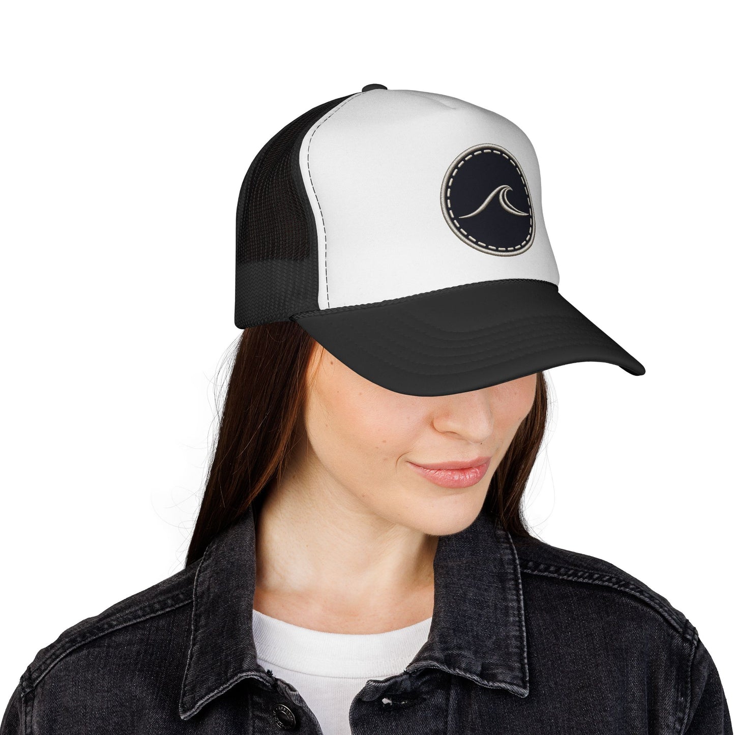 Wave Patch Trucker Cap — Surf Logo Mesh Baseball Hat