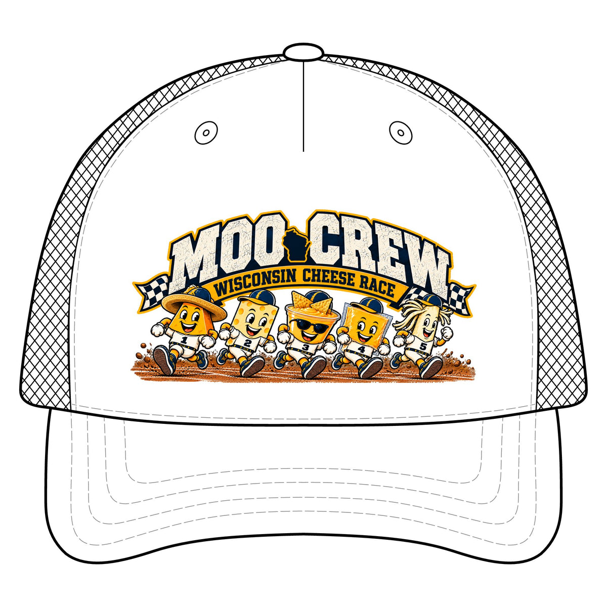 Moo Crew Wisconsin Cheese Racers Trucker Hat