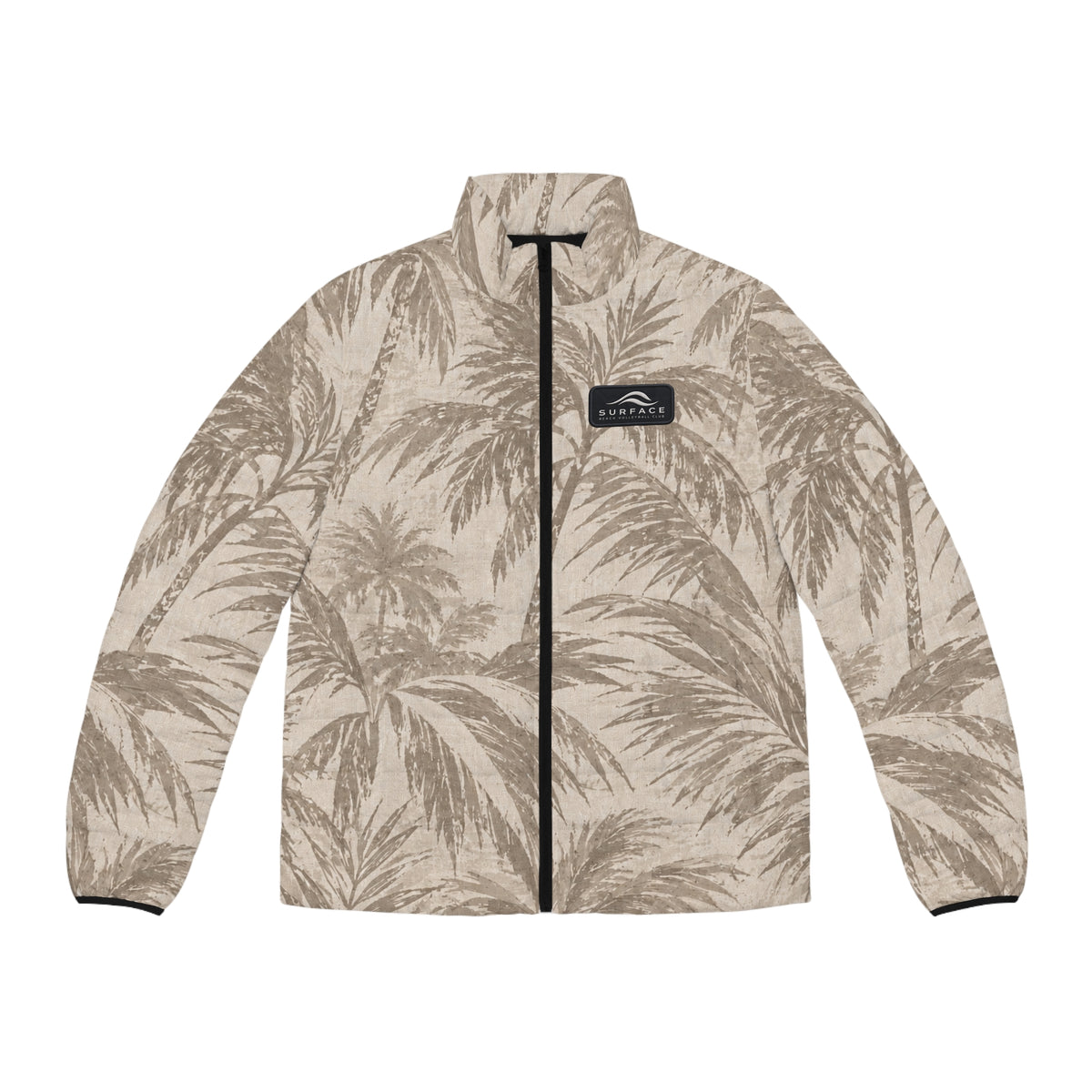Surface Beach Volleyball Club Men’s Tropical Palm Print Puffer Jacket