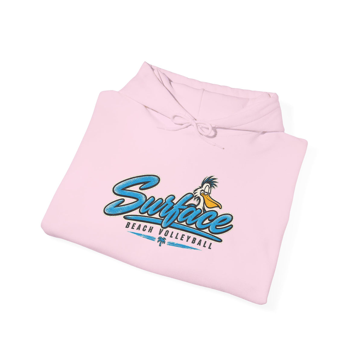 Surface Beach Volleyball Club Retro Mascot Logo Hoodie