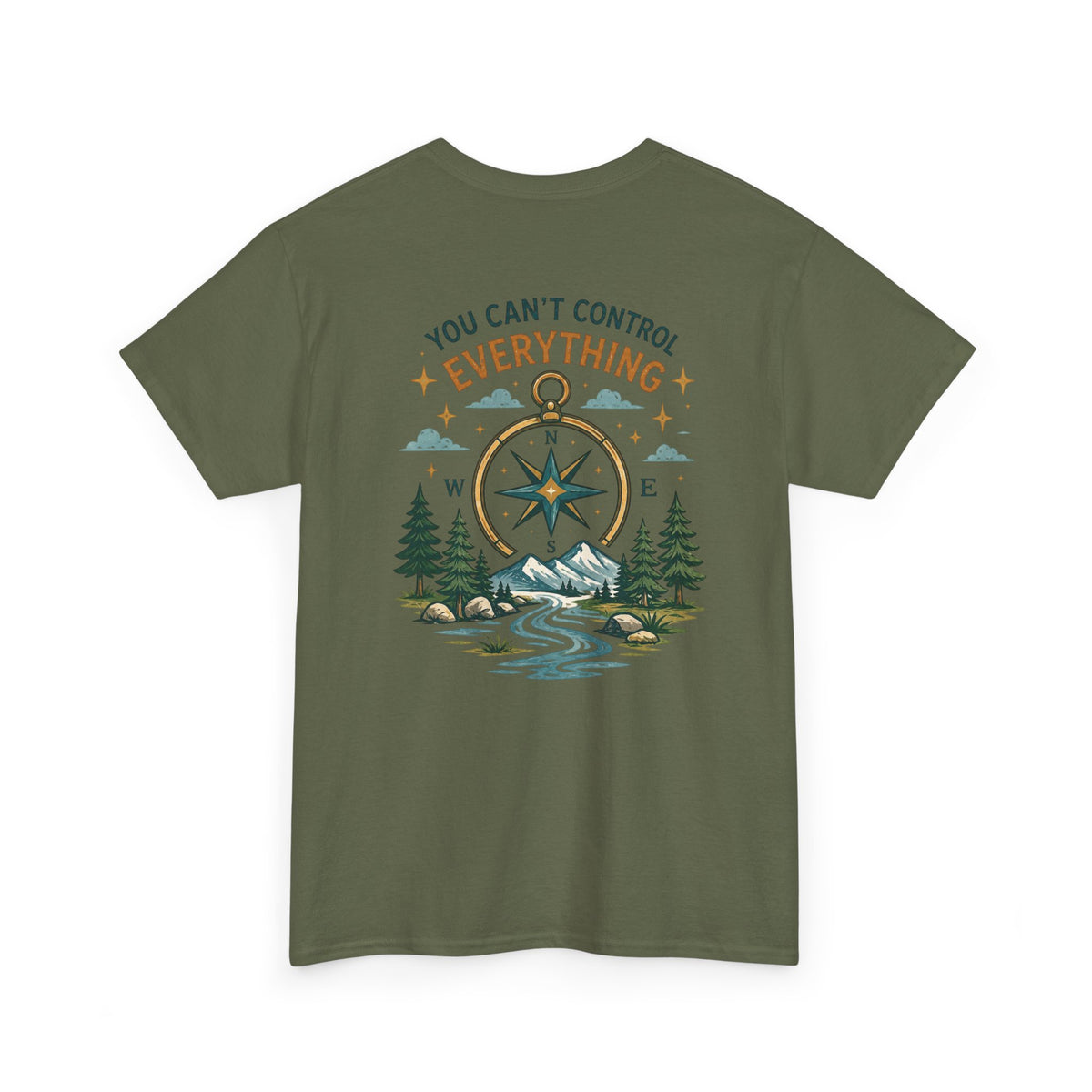 Adventure Compass Tee — "You Can't Control Everything" Outdoor Graphic T‑Shirt