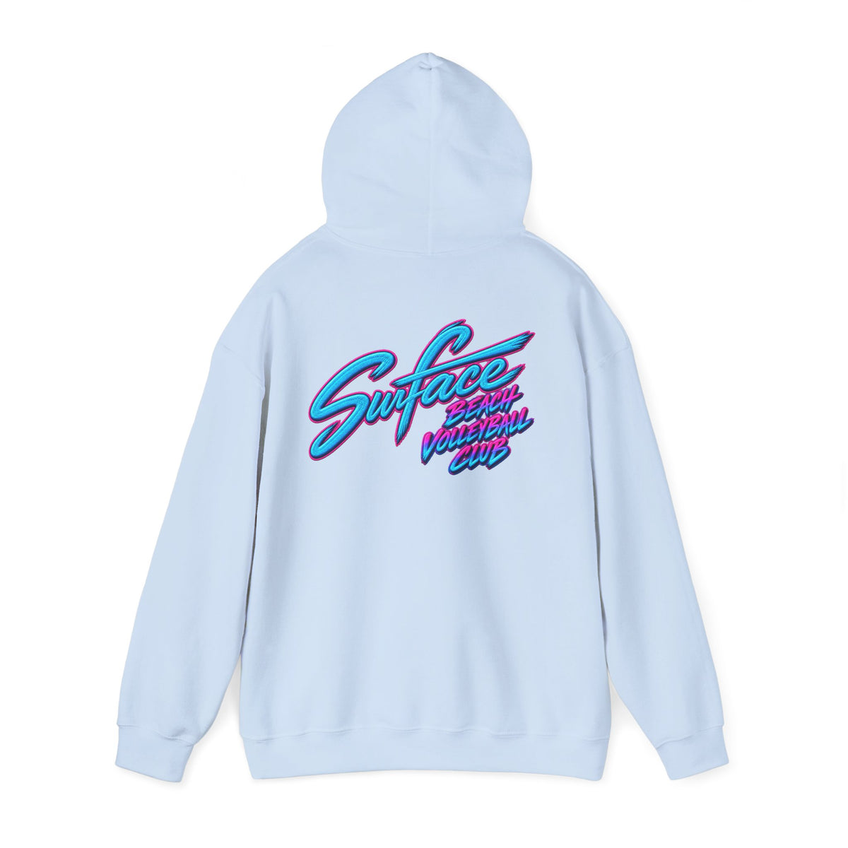2027 Hoodie — "Surface" Retro Script Pullover (80s Vaporwave Style)