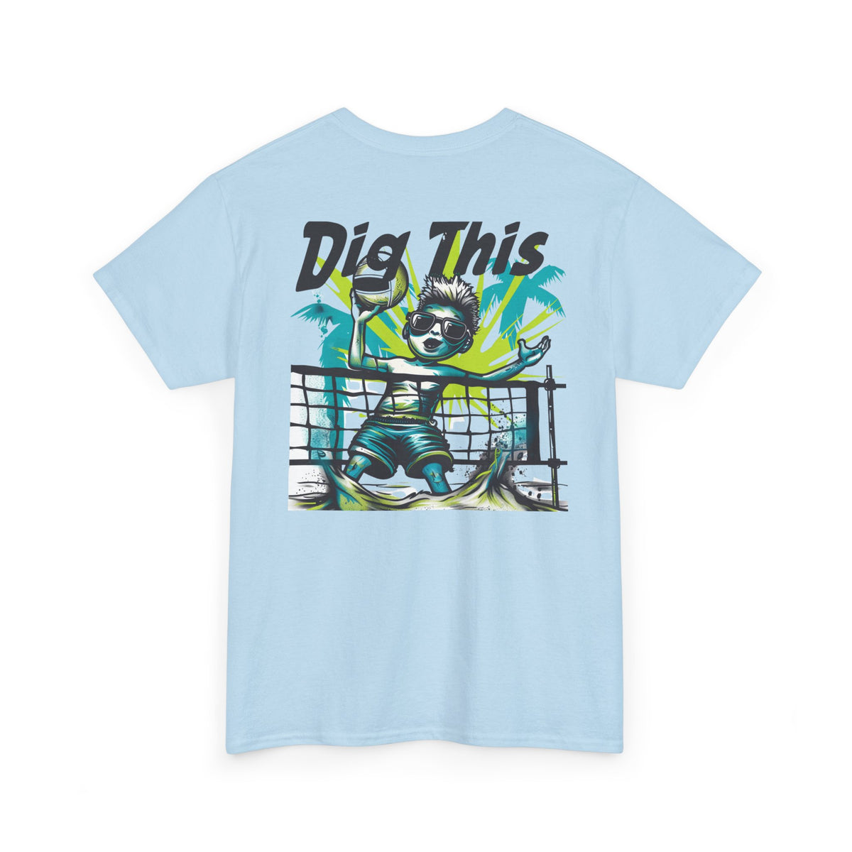 Beach Volleyball “Dig This” Unisex Heavy Cotton Tee