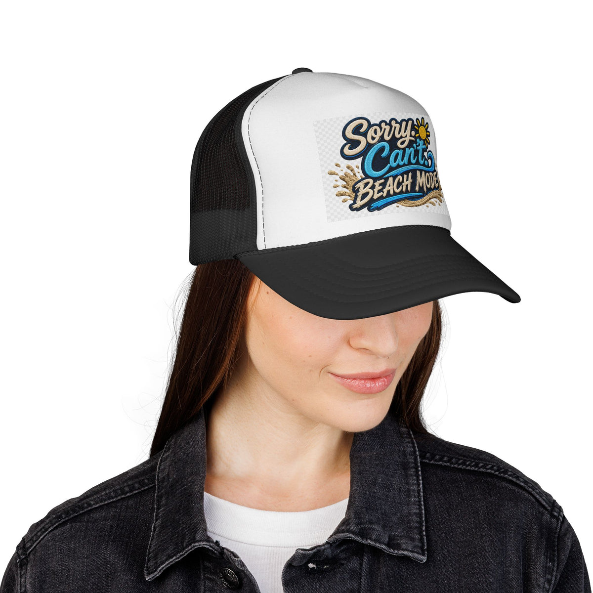 Sorry Can’t Beach Mode Trucker Cap