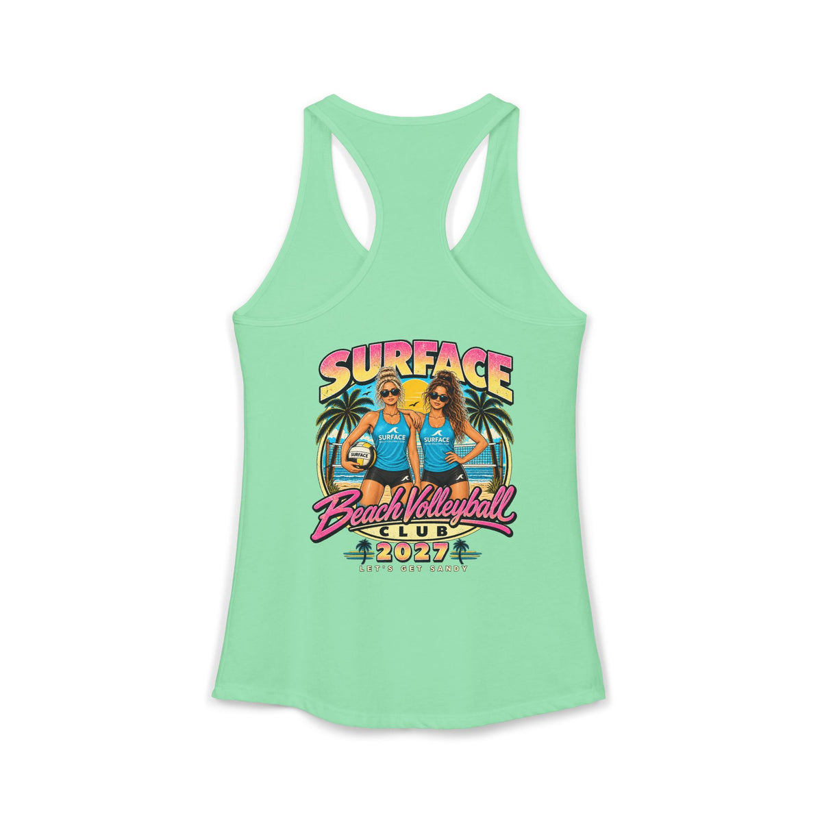 Surface Beach Volleyball Club Women's Racerback Tank -Retro