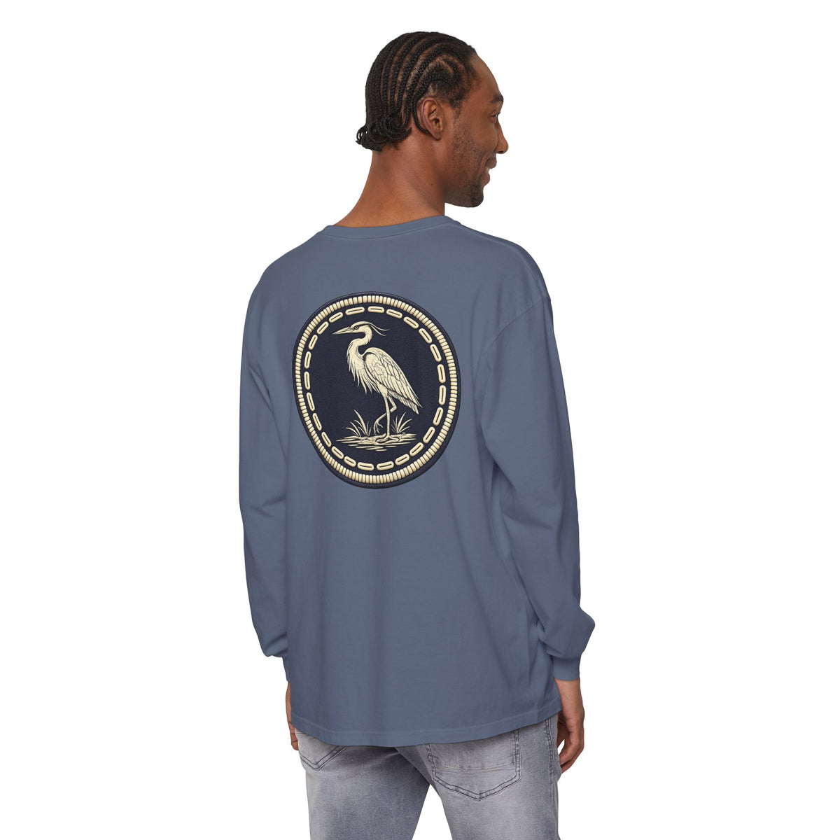 Surfache Long Sleeve T-Shirt — Coastal Heron Graphic