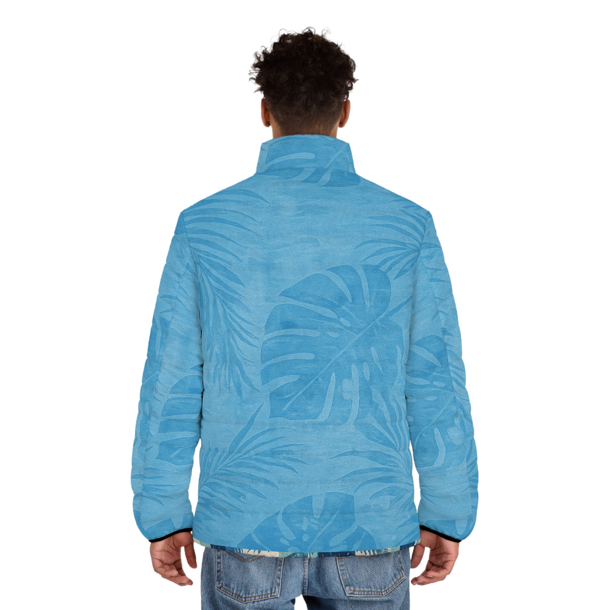 Men’s Tropical Leaf Puffer Jacket