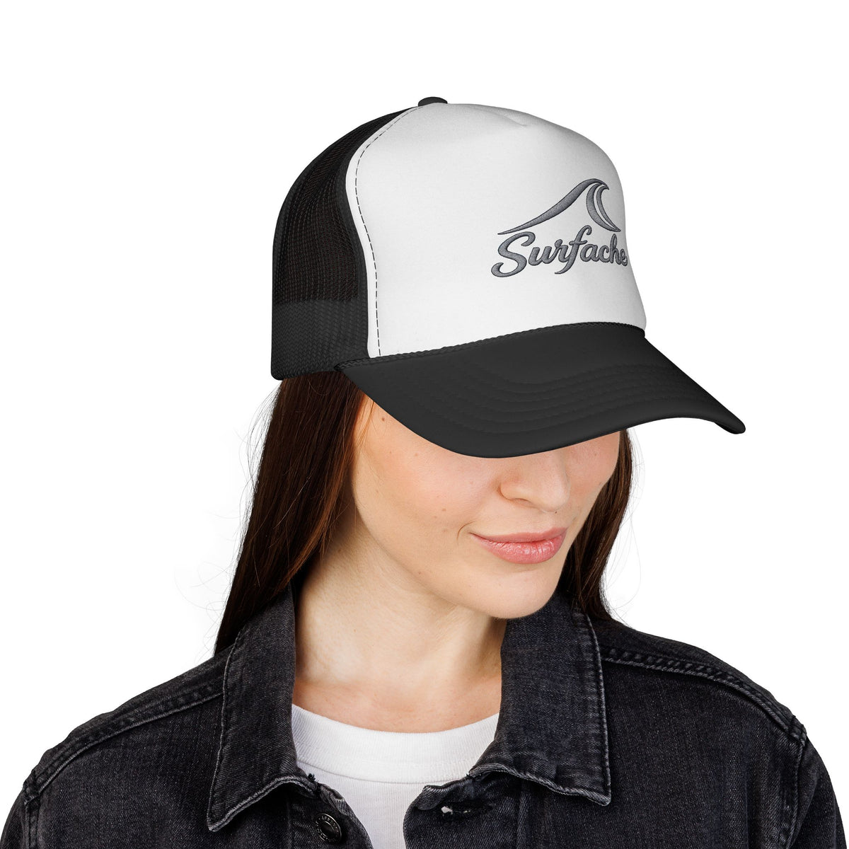 Surfache Wave Trucker Hat — Vintage Surf Logo Cap for Beach Lovers