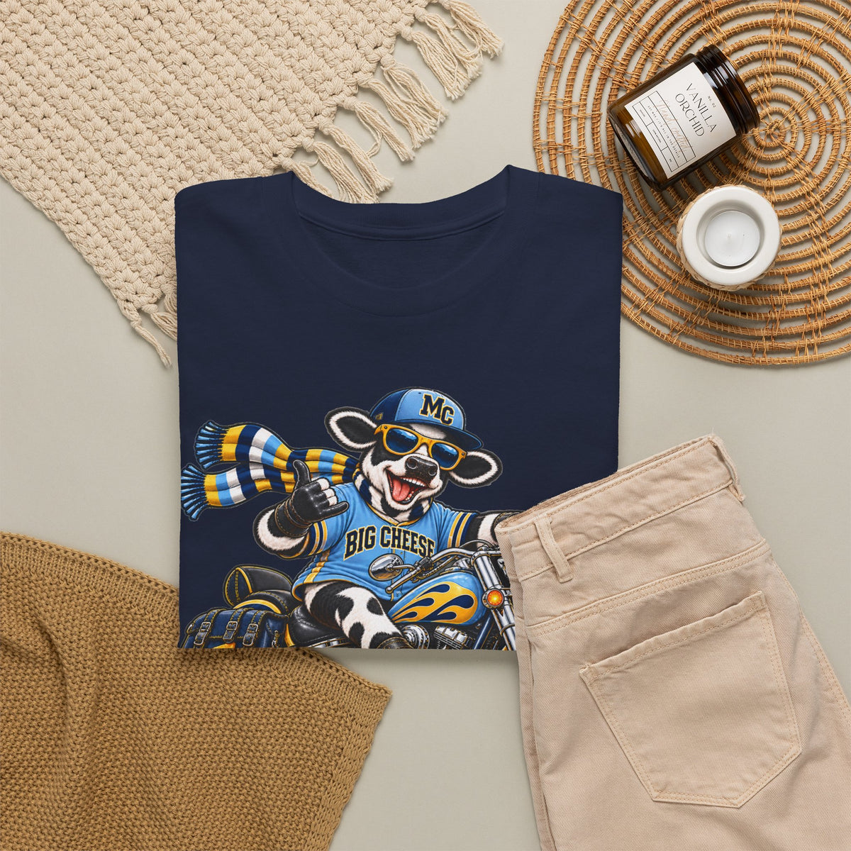 Moo Crew The Big Cheese Retro WI Teams Graphic Tee