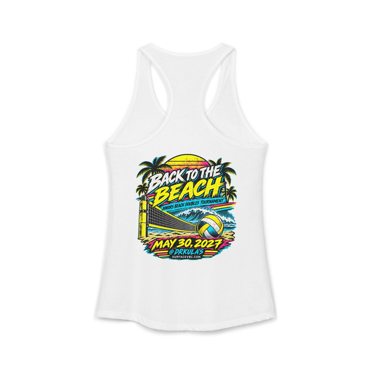 2027 Back to the Beach Tournament Event Merch- Women's Racerback Tank -