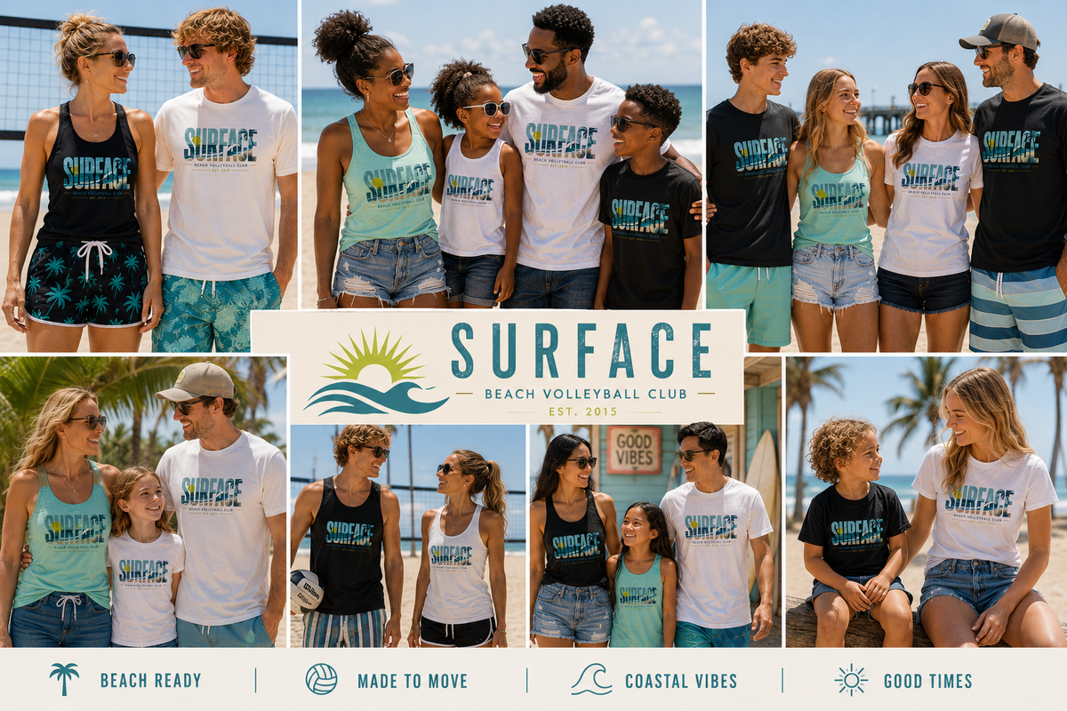 Build a Look 2026 — Tanks, Cover Up Shorts, Men’s Shorts & Unisex Tees