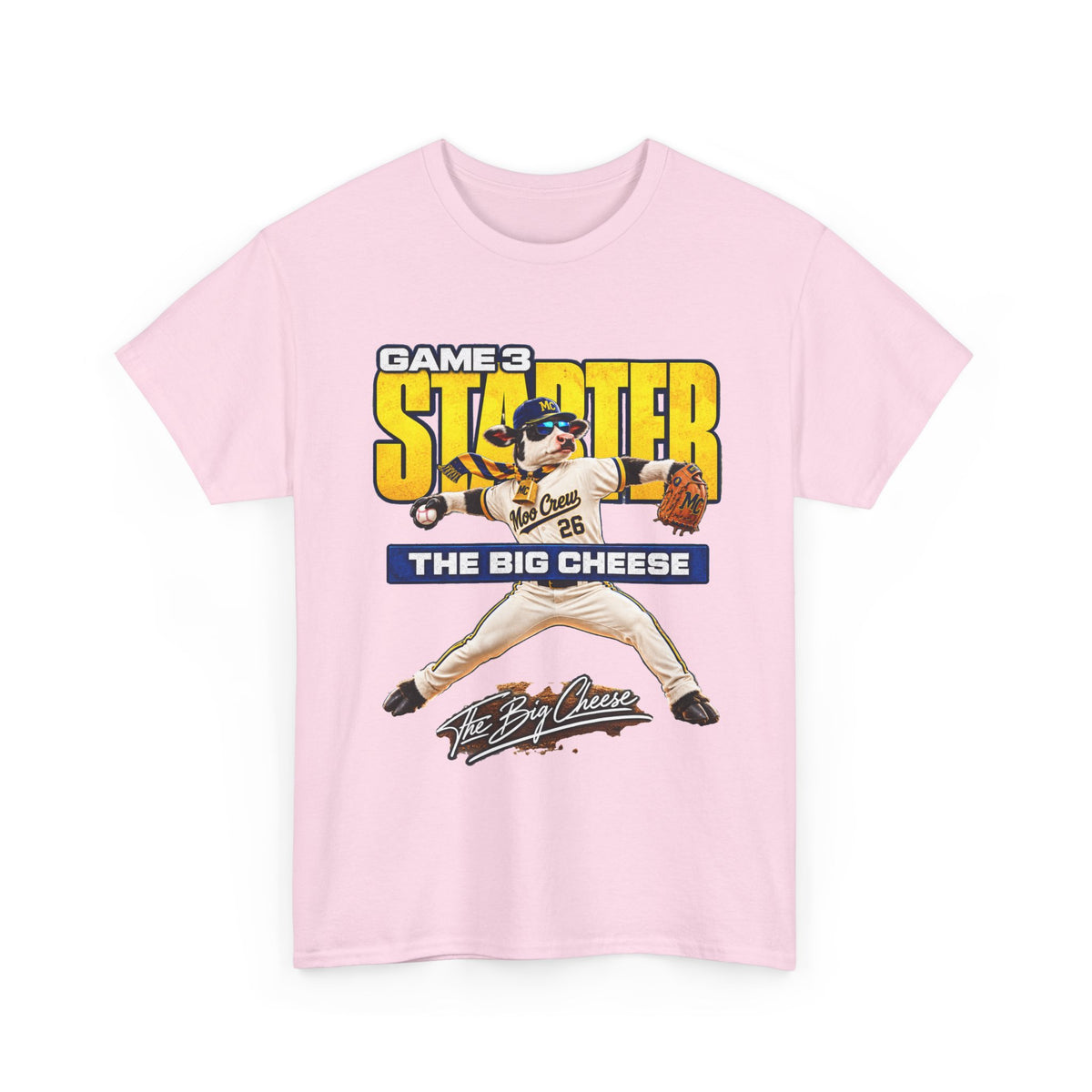 Moo Crew Game 3 Starter Baseball T-Shirt – The Big Cheese
