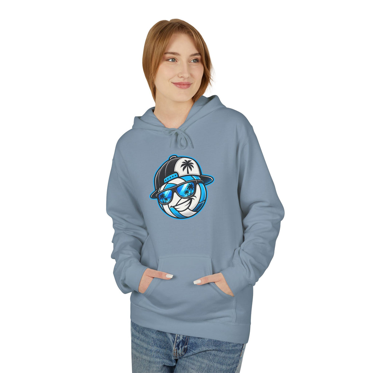 Surfface Beach Volleyball Hoodie — Retro Mascot Logo Pullover