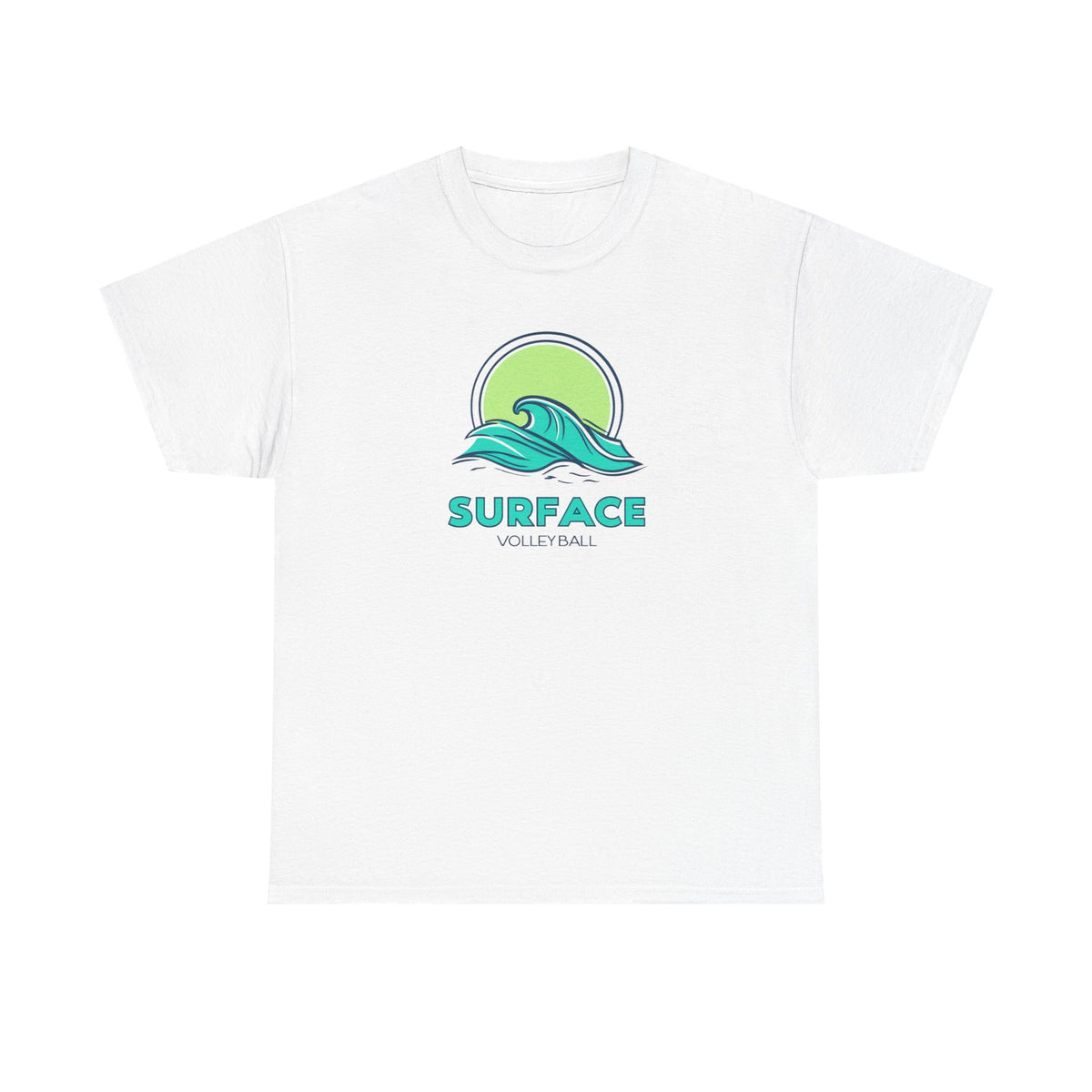 Surface Volleyball Tee — Retro Wave Surf Logo T‑Shirt
