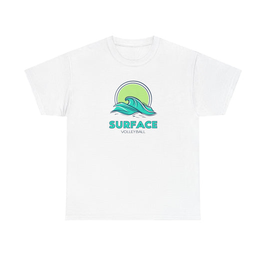 Surface Volleyball Tee — Retro Wave Surf Logo T‑Shirt