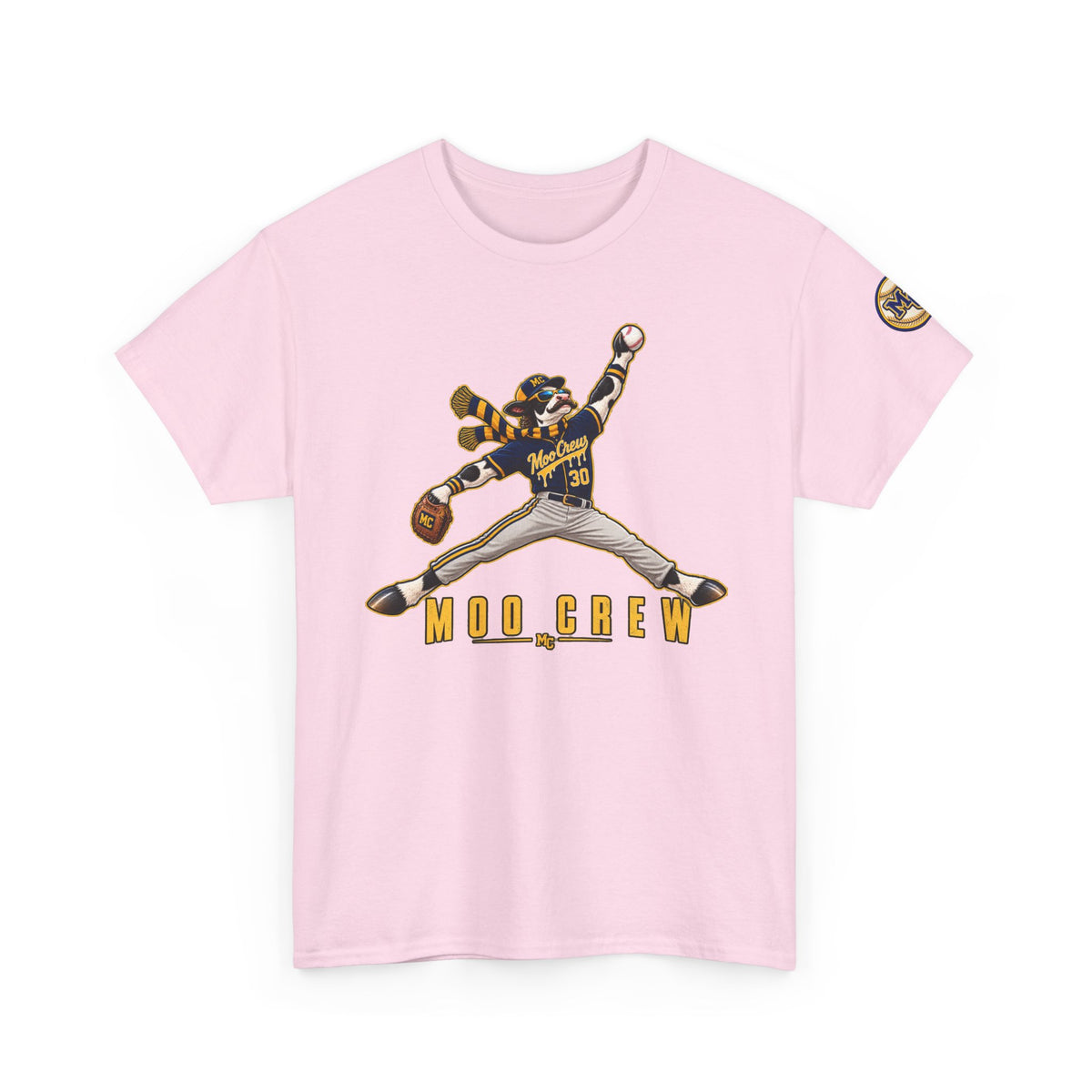 Moo Crew Baseball Player Graphic Tee