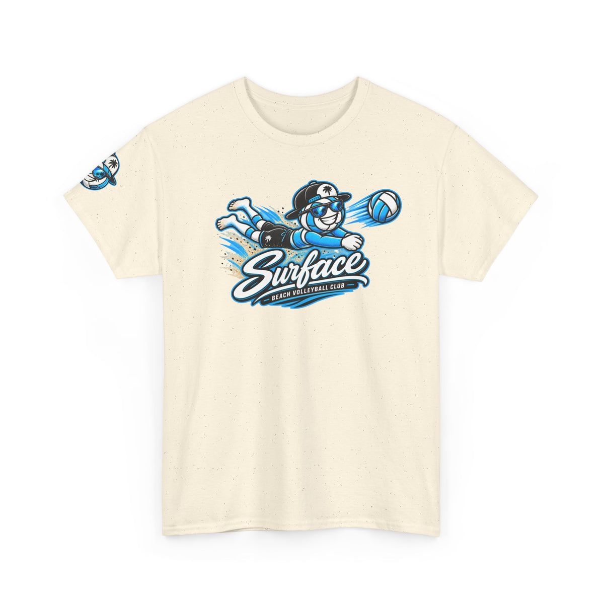 Surface Volleyball Mascot T-Shirt — Beach Volleyball Dive Graphic Tee