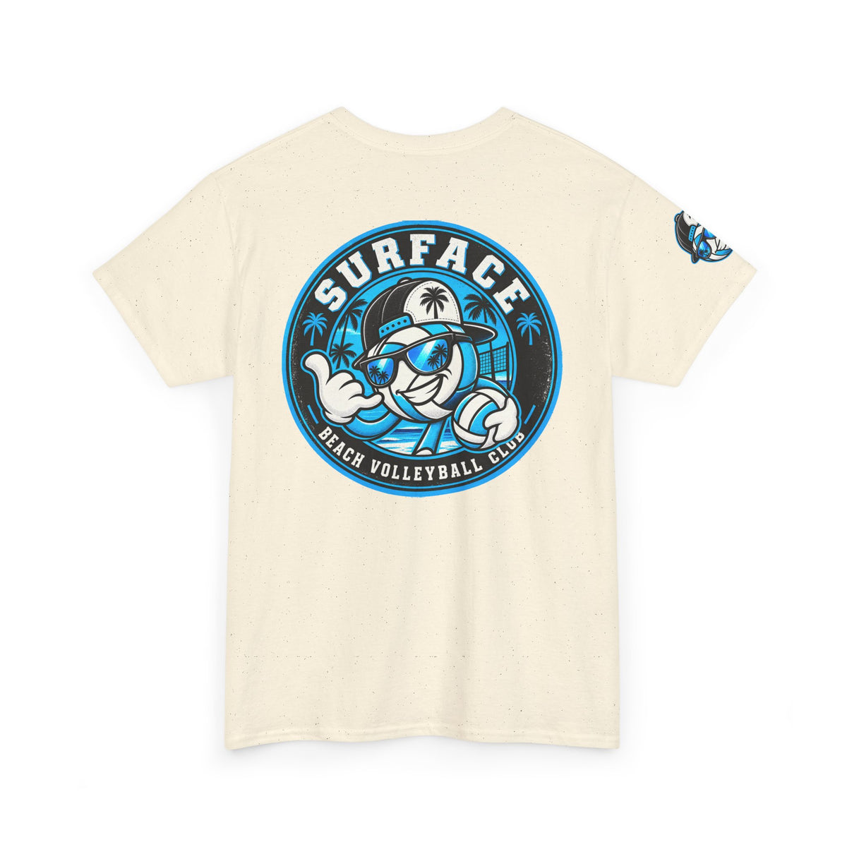 Surface Beach Volleyball Tee — 'Surface' Retro Palm Logo T-Shirt