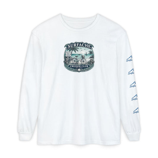 Surfache Cruiser Club Long Sleeve T-Shirt — Bike & Beach Graphic