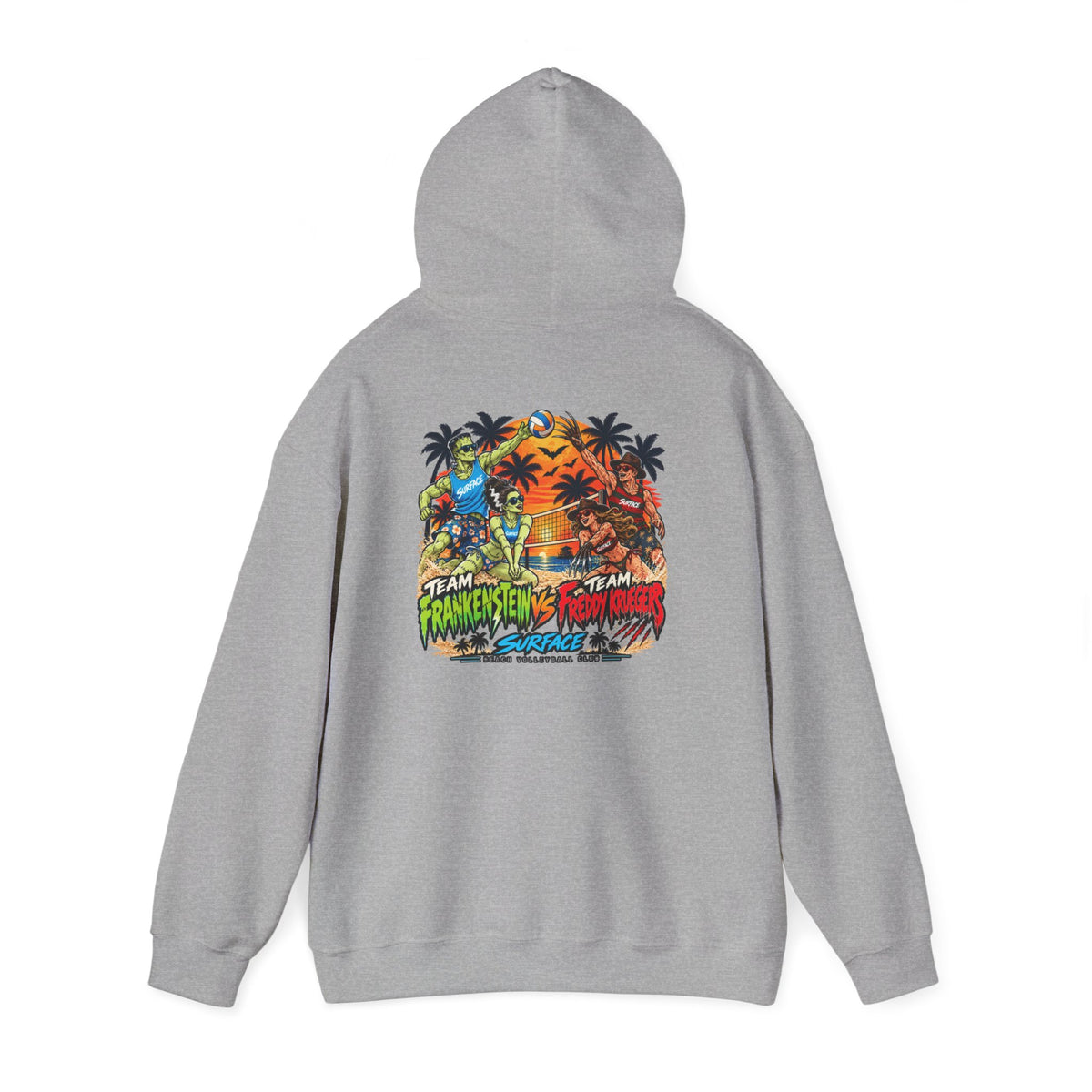 Surface Halloween Hoodie — Team Freddy Krueger vs Frankenstein
