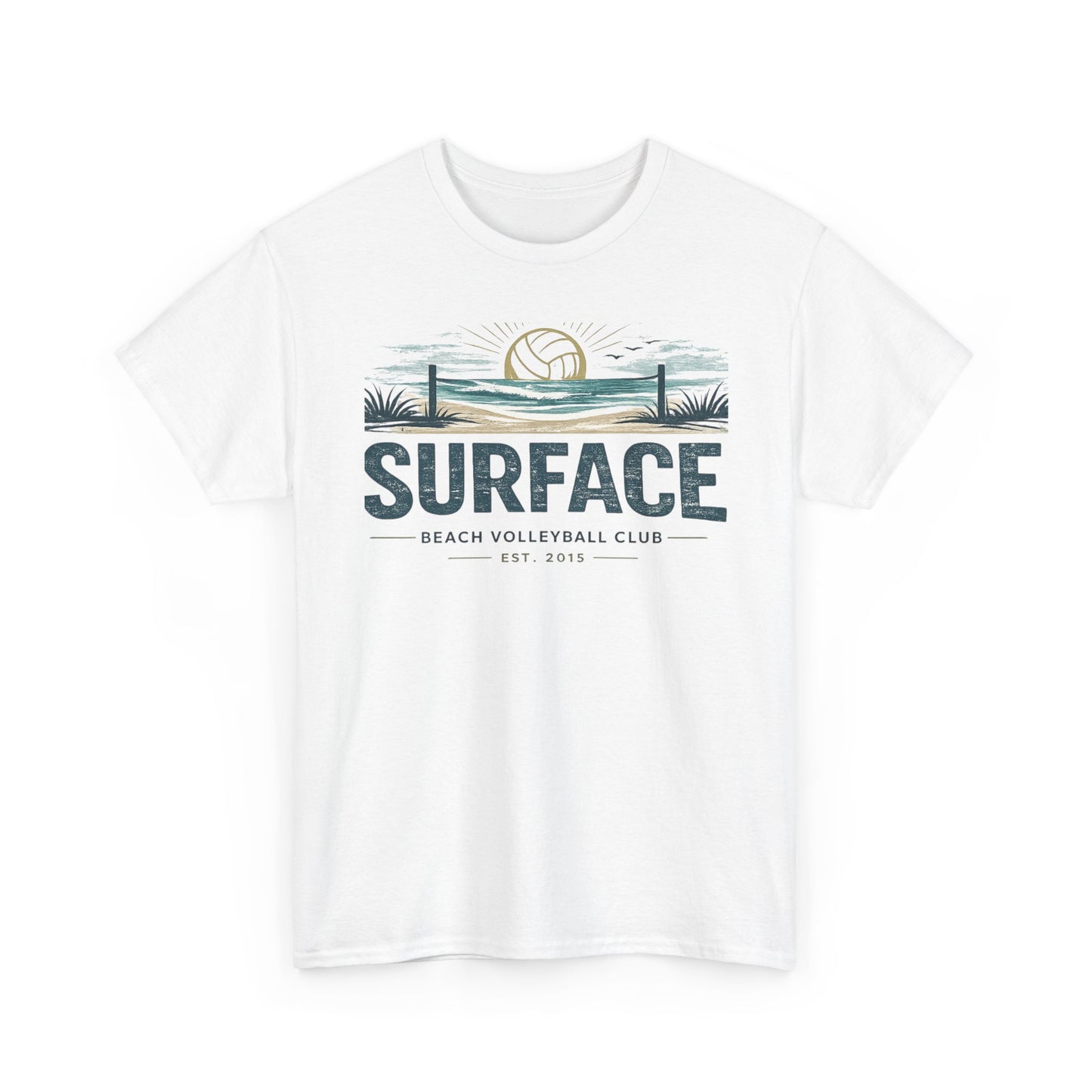 Surface Beach Volleyball Club T-Shirt — Vintage Coastal Volleyball Tee