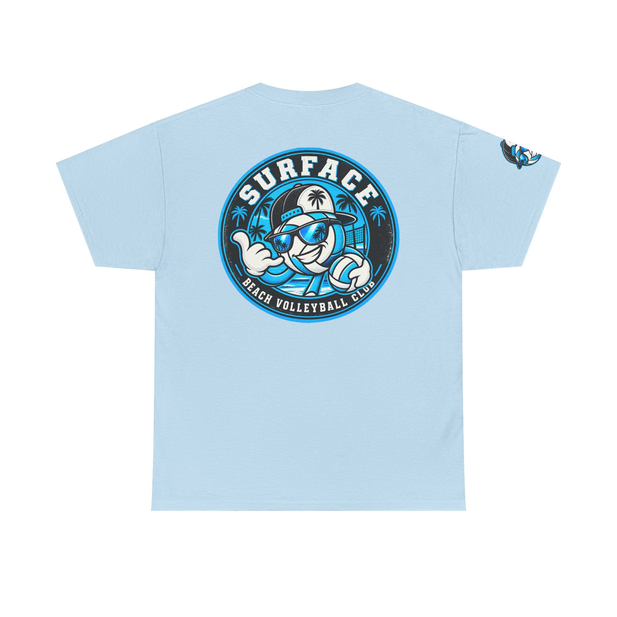 Surface Beach Volleyball Tee — 'Surface' Retro Palm Logo T-Shirt