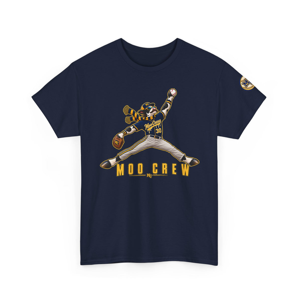 Moo Crew Baseball Player Graphic Tee