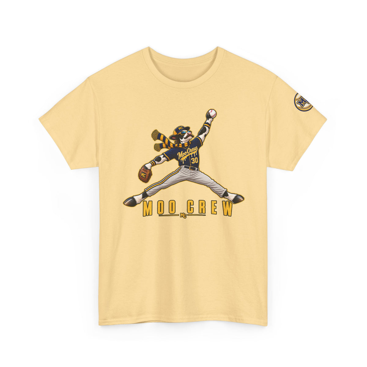 Moo Crew Baseball Player Graphic Tee