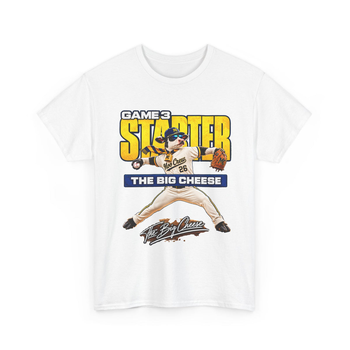 Moo Crew Game 3 Starter Baseball T-Shirt – The Big Cheese