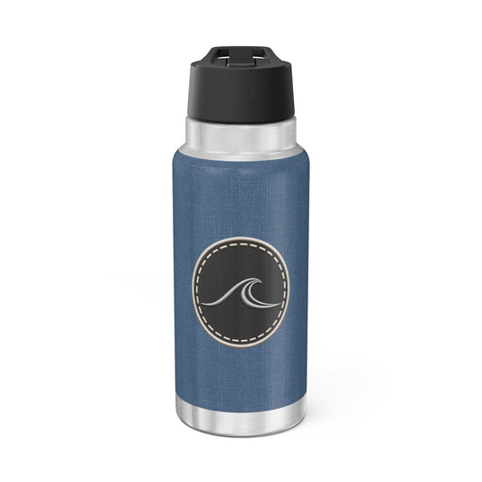Wave Logo 32oz Tumbler — Insulated Stainless Water Bottle for Beach & Outdoor Lovers