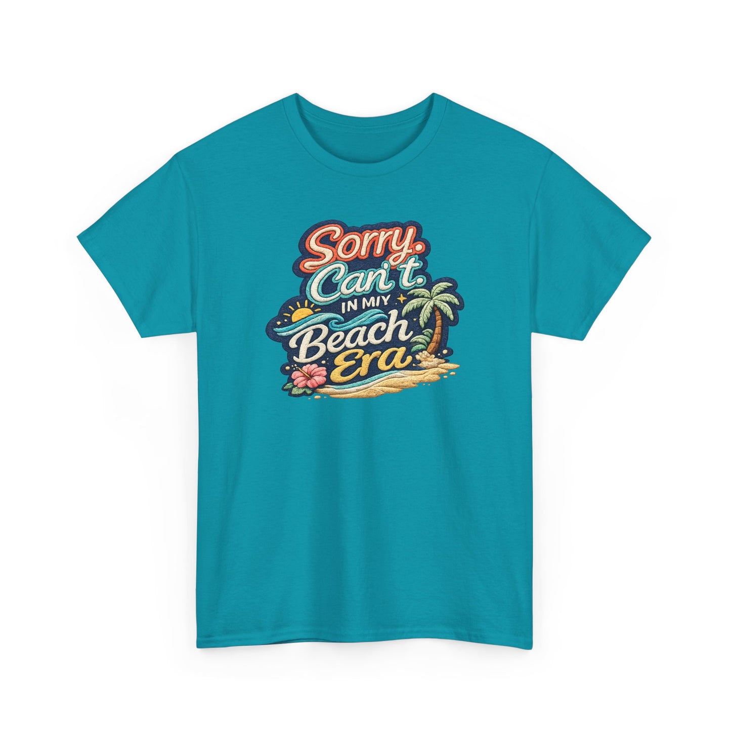 Sorry Can't, In My Beach Era Tee — Retro Tropical Palm Beach Vacation T‑Shirt