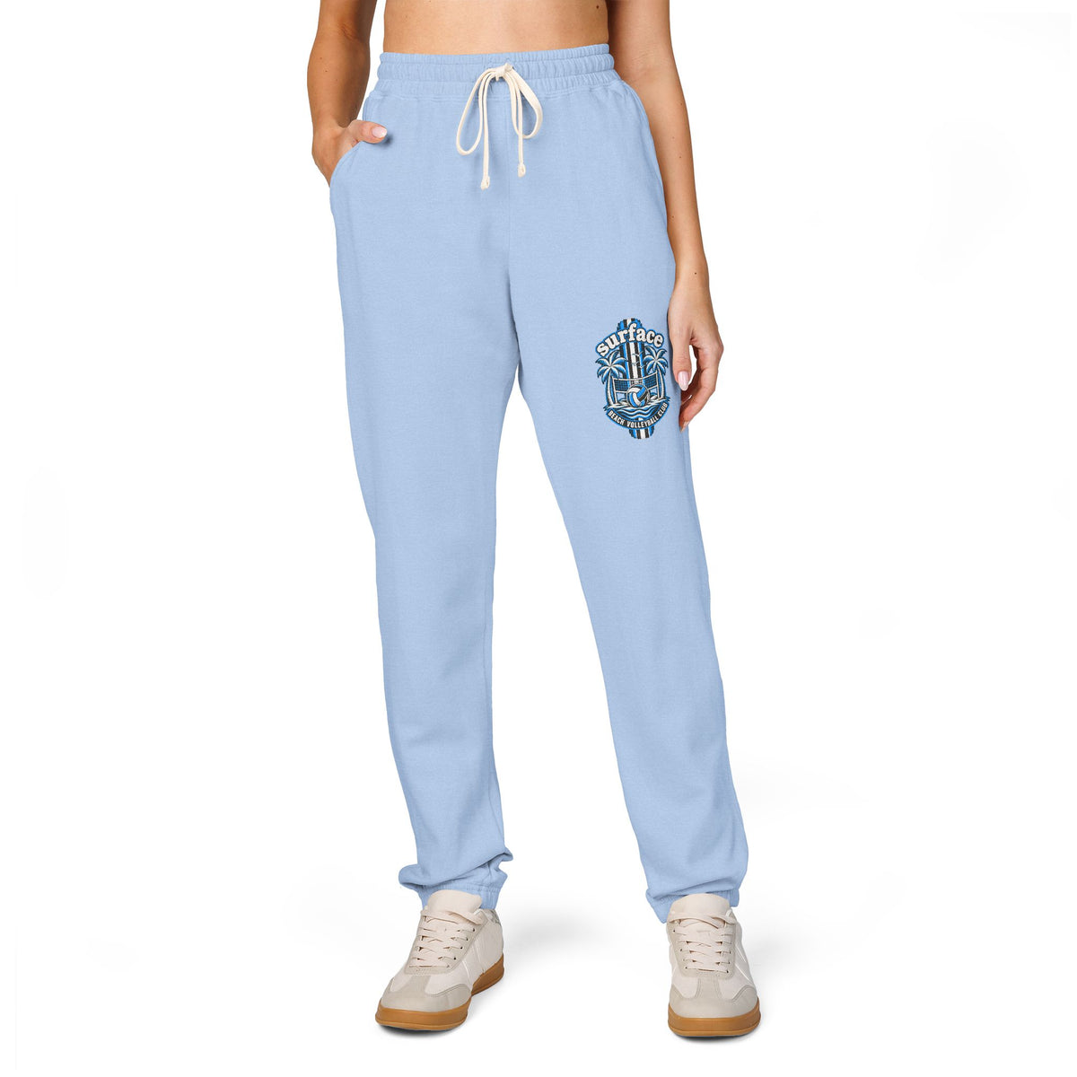 Embroidered Anchor Fleece Sweatpants — Nautical Beach Vibe Joggers