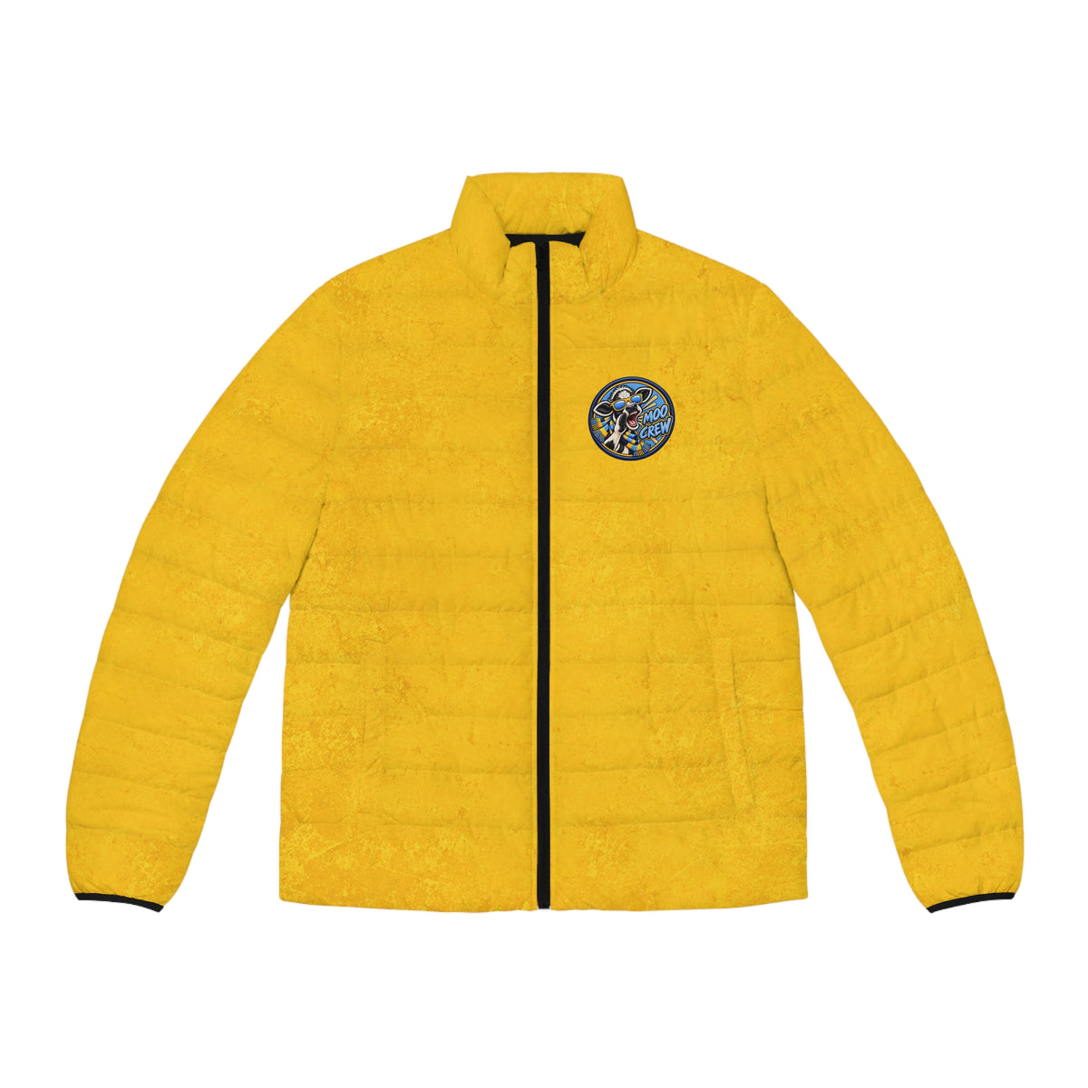 Moo Crew Call The Herd Puffer Men’s Printed Puffer Jacket