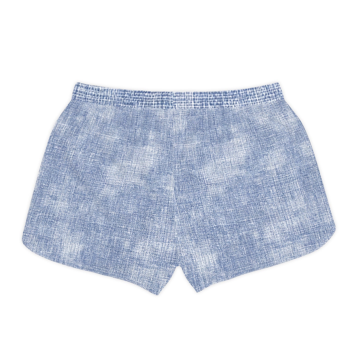 Blue Linen-Texture Women's Lounge Shorts — Casual Summer Sleepwear