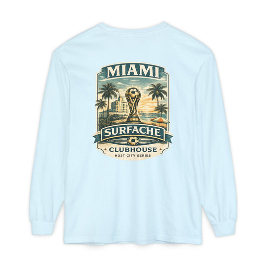 Miami Surfache Long Sleeve Tee — Surf Clubhouse Graphic Shirt