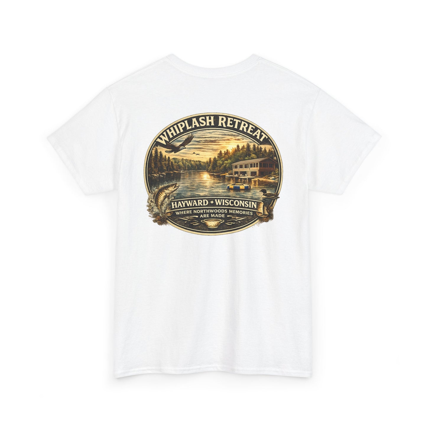 Whiplash Retreat T-Shirt — Vintage Lakeside Hayward Wisconsin Tee