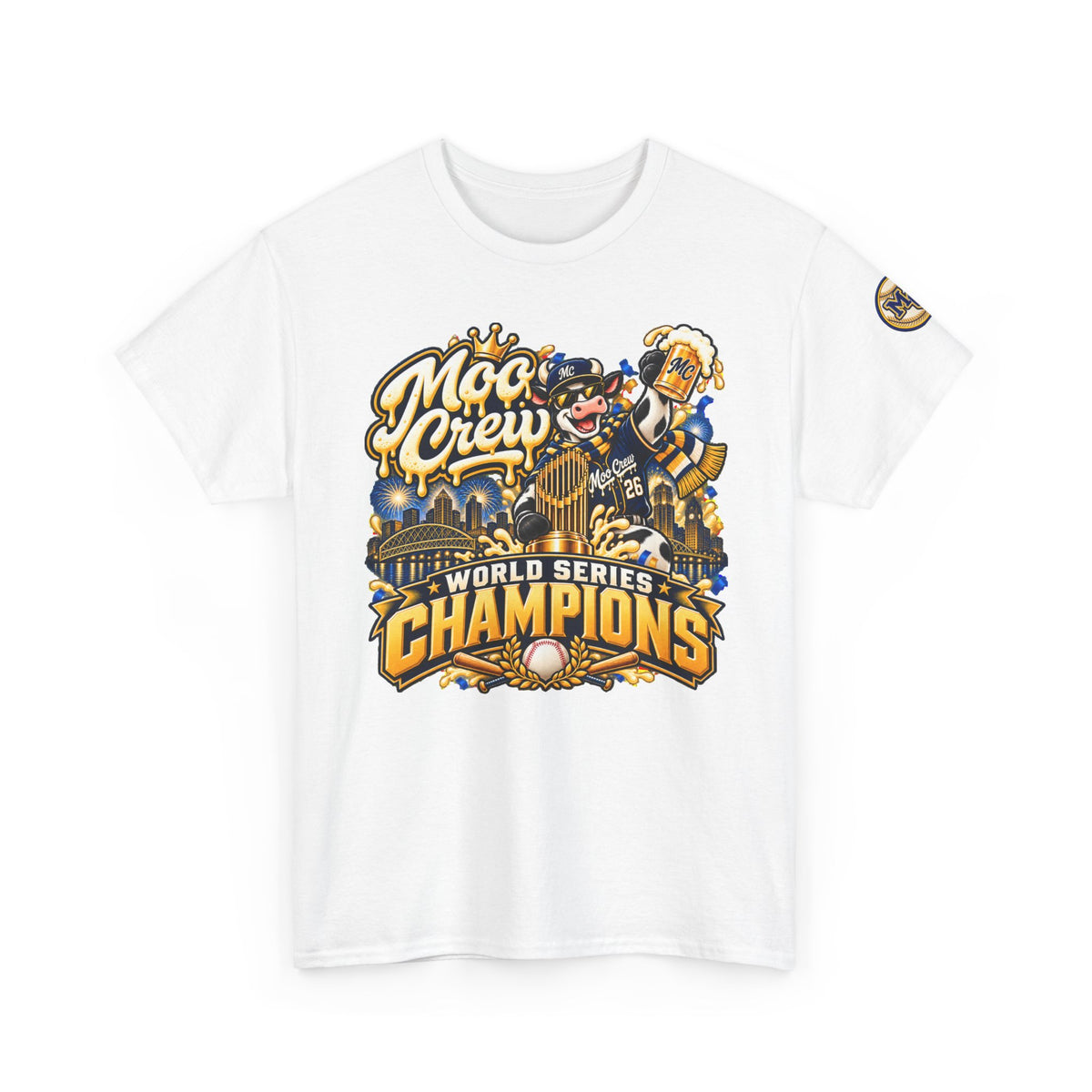 Moo Crew World Series Champions Baseball T-Shirt