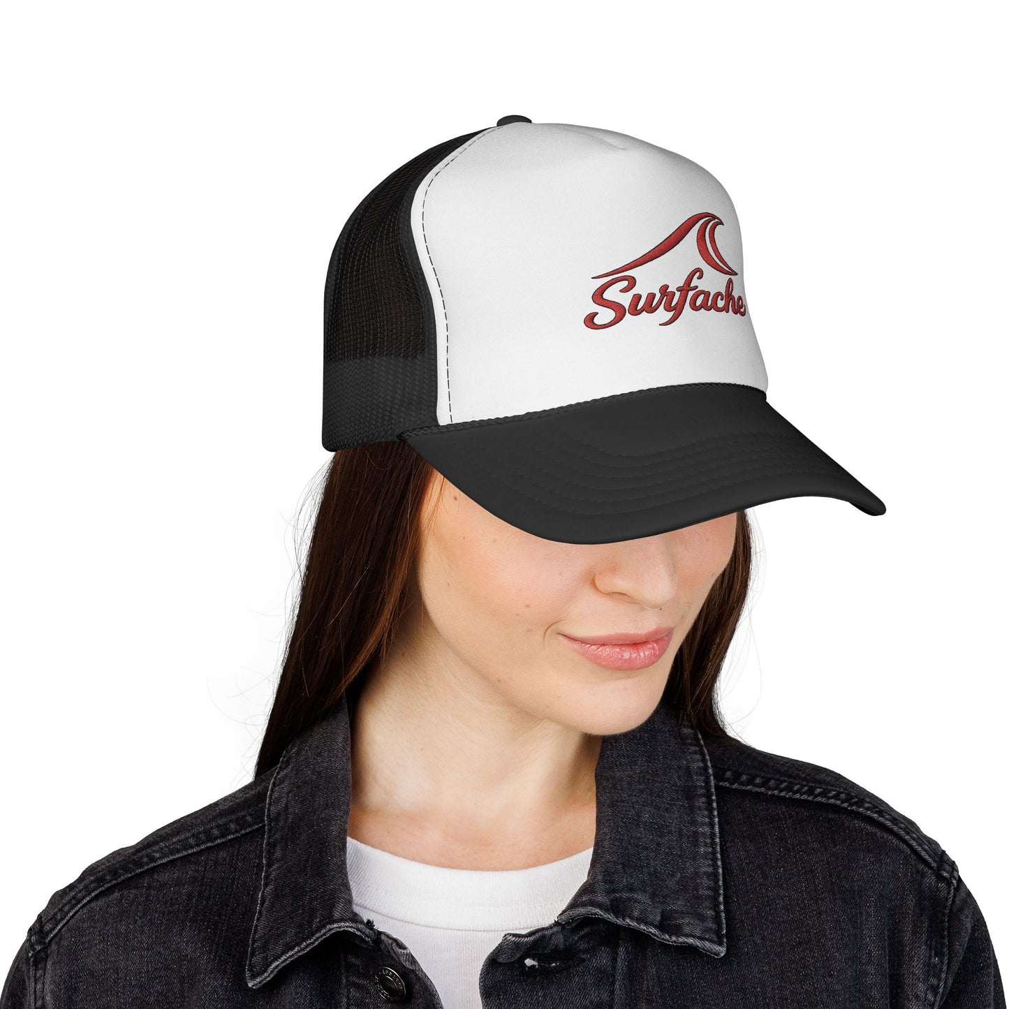 Surfache Wave Trucker Hat — Vintage Surf Logo Cap for Beach Lovers