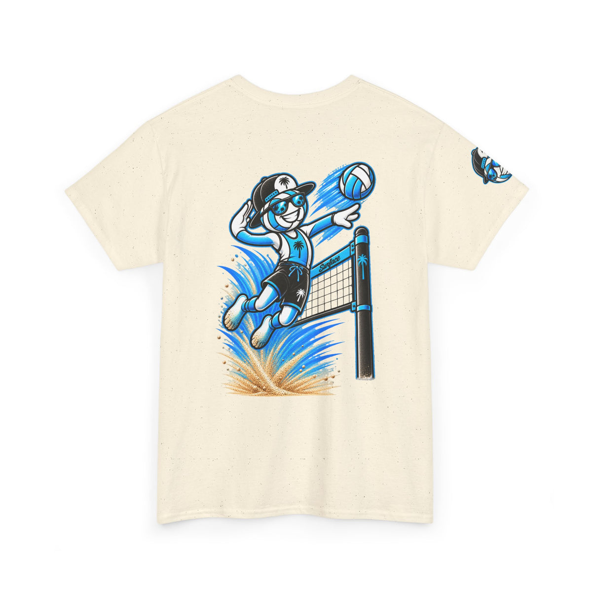 Surface Volleyball Mascot T-Shirt — Beach Volleyball Dive Graphic Tee