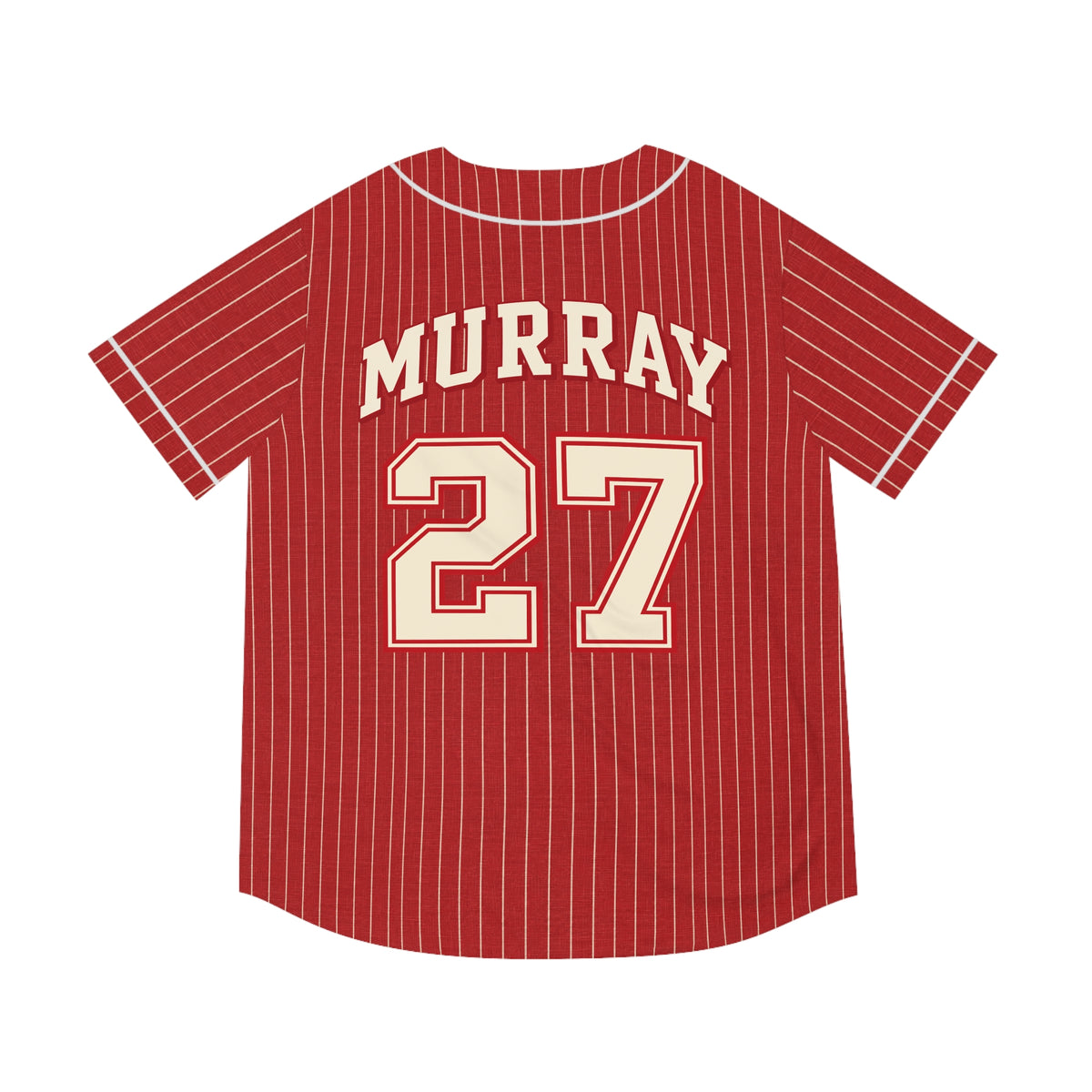 Murray Wrigley Field Retro Red Pinstripe Baseball Jersey