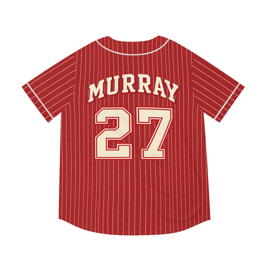 Murray Wrigley Field Retro Red Pinstripe Baseball Jersey