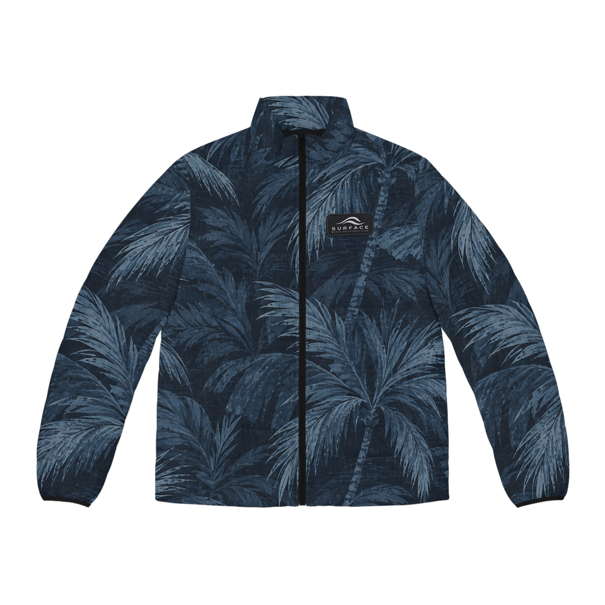 Surface Beach Volleyball Club Men’s Tropical Palm Leaf Puffer Jacket
