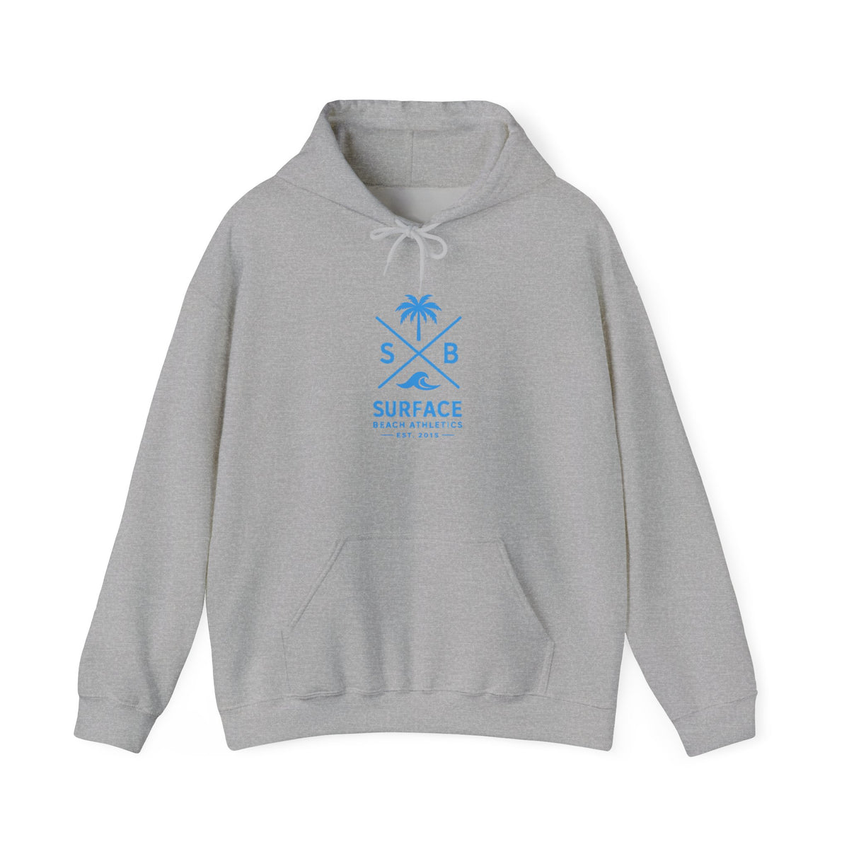 Surface Beach Athletics Hoodie — Palm Tree Surf Logo Pullover