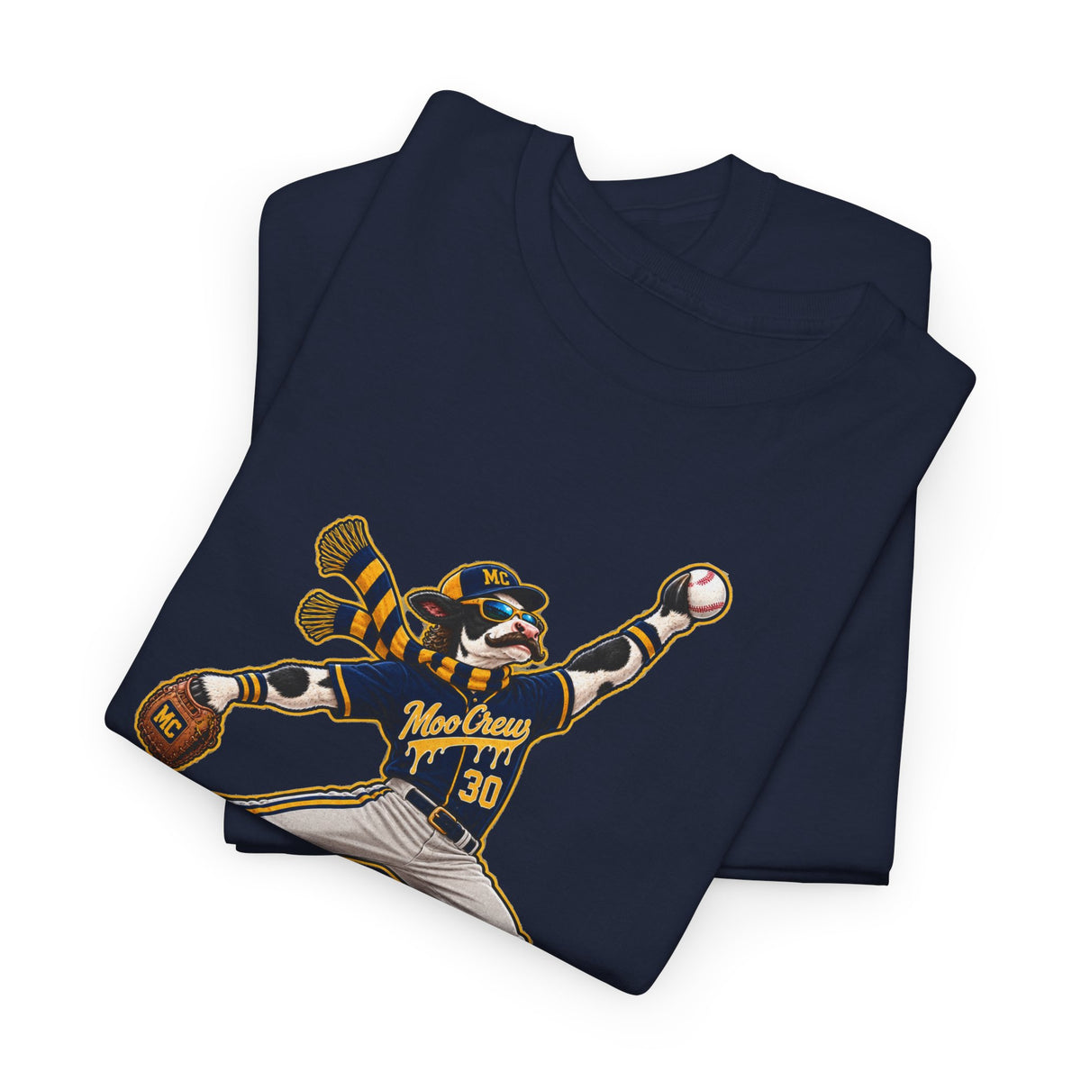 Moo Crew Baseball Player Graphic Tee