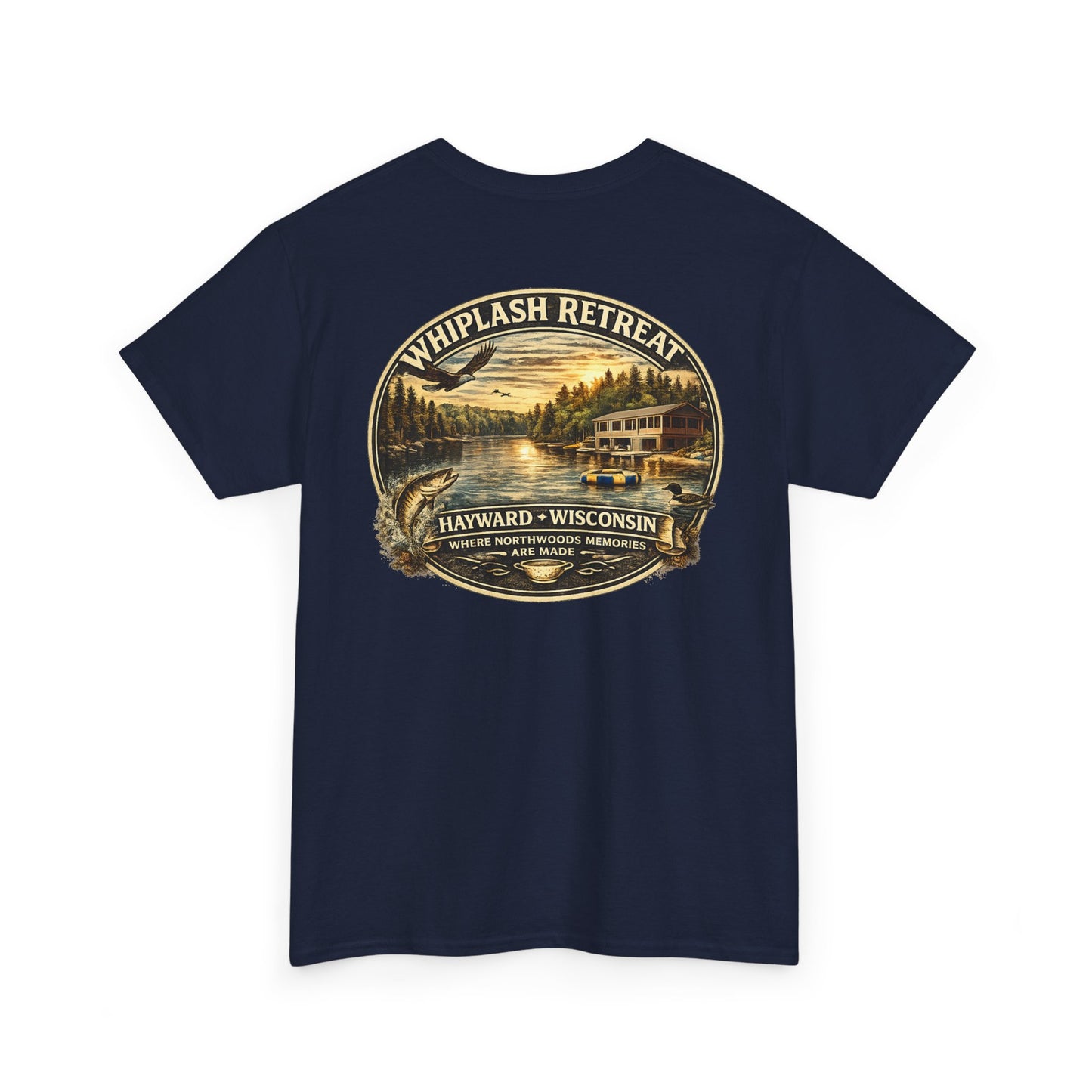 Whiplash Retreat T-Shirt — Vintage Lakeside Hayward Wisconsin Tee