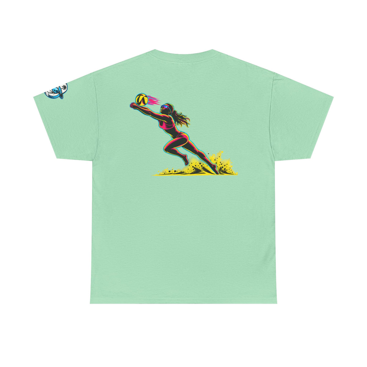 Beach Volleyball Tee — "Surface" Sunset Surface Club Graphic T-Shirt