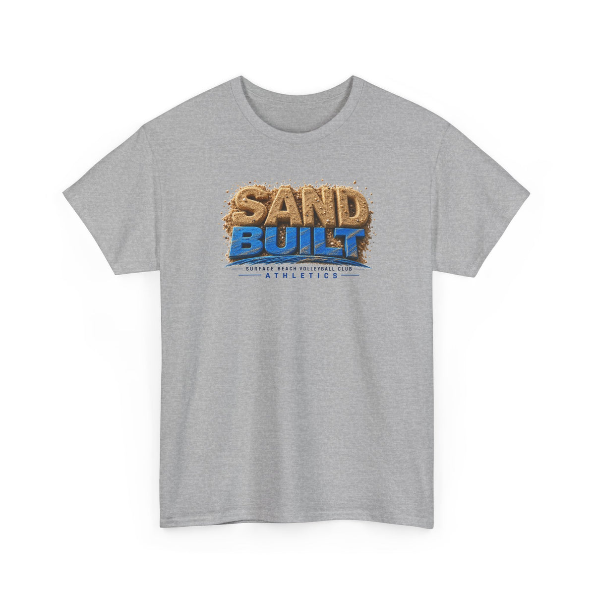 Sand Built Athletic Tee – Beach-Inspired 'Sand Built' Graphic T-Shirt